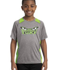 Sport-Tek® Short Sleeve Heather Colorblock Contender™ Tee Youth