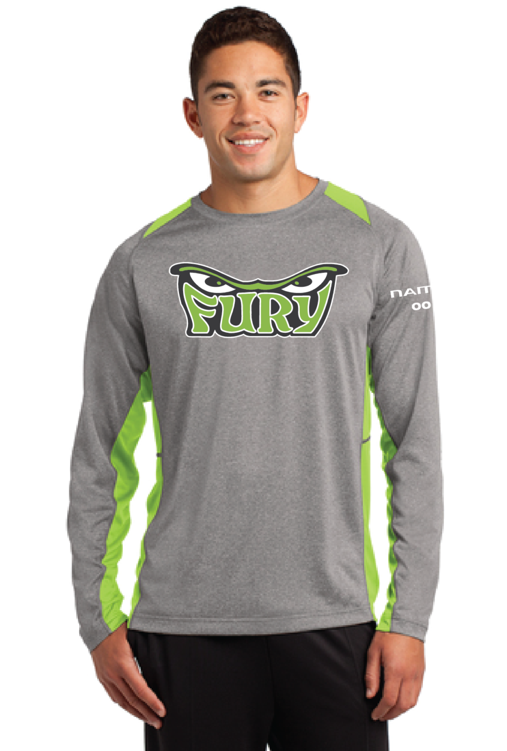 Sport-Tek® Long Sleeve Heather Colorblock Contender™ Tee