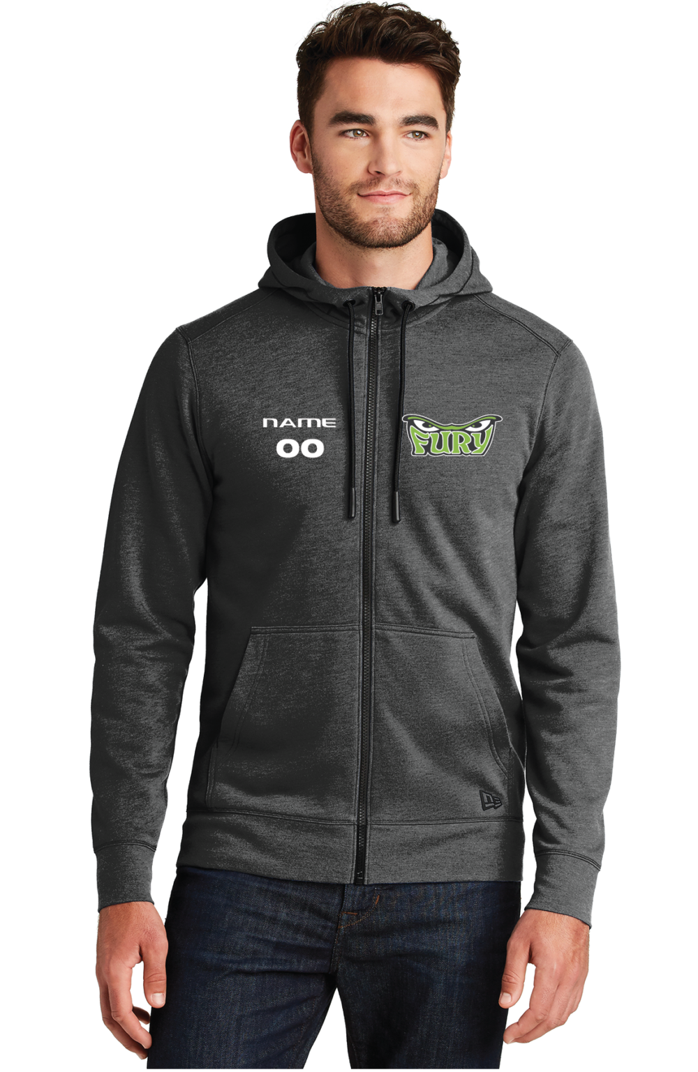 New Era® Tri-Blend Fleece Full-Zip Hoodie