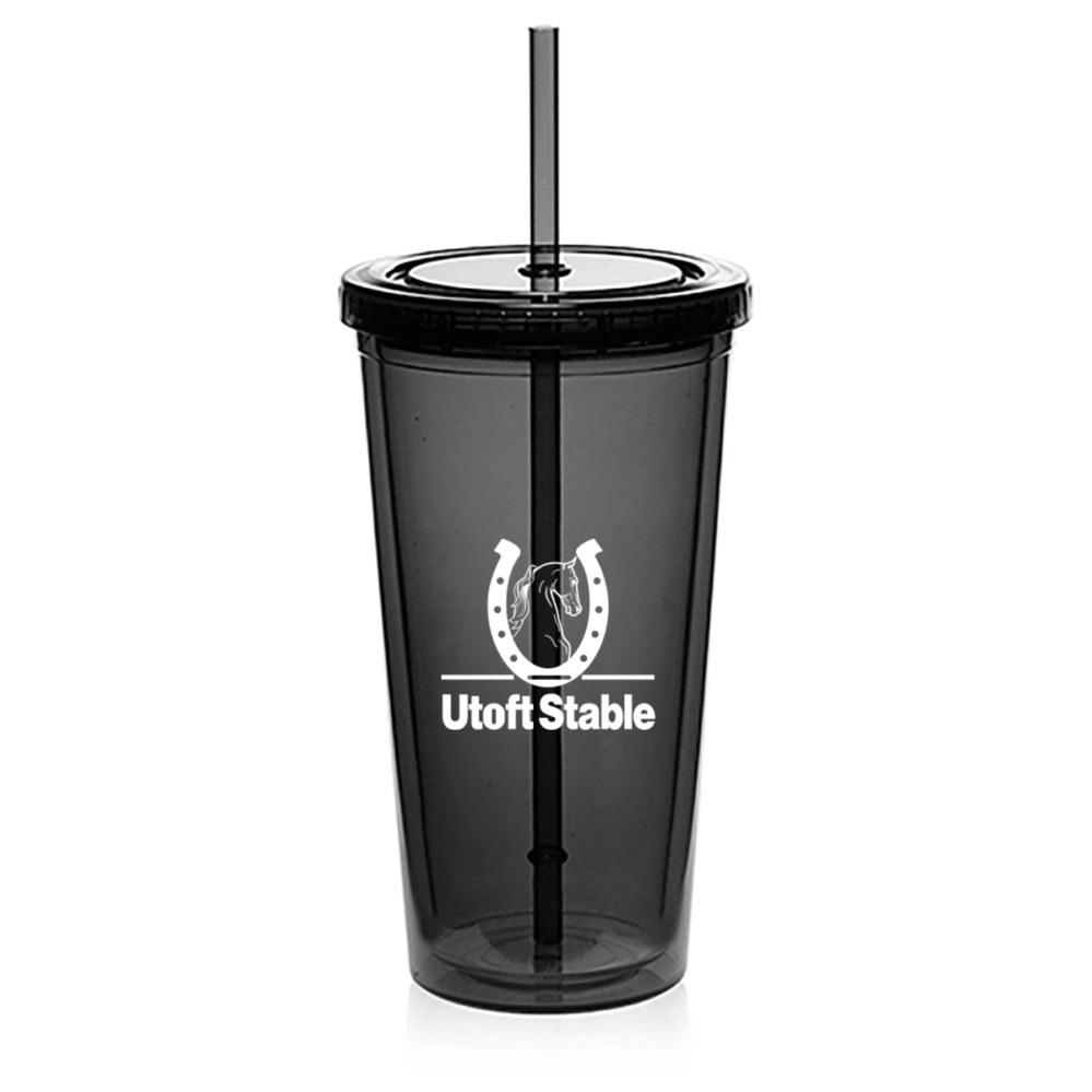20 oz. Double Wall Acrylic Tumblers With Straws
